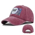 (image for) Printed_Baseball_Cap_CP884-2_wine_red