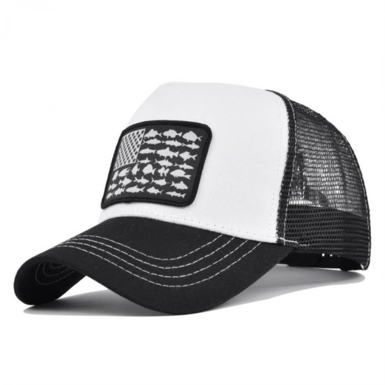 (image for) Mesh_Baseball_Cap_CM641-5_black&_white