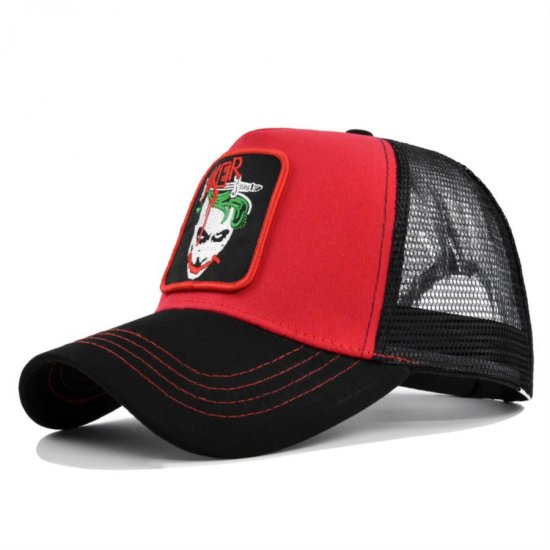 (image for) Mesh_Baseball_Cap_CM576-3_black_red_colour_matching