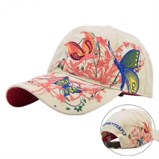 (image for) Embroidered_Cap_CE442-6_cream