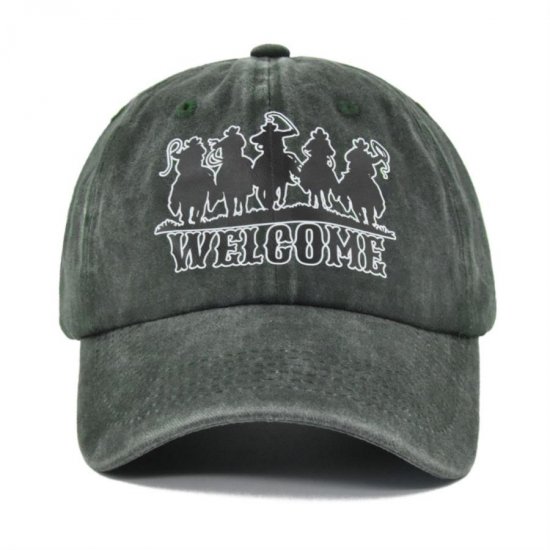(image for) Printed_Baseball_Cap_CP870-6_olive_green