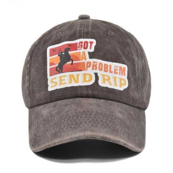 (image for) Printed_Baseball_Cap_CP874-7_coffee