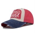 (image for) Printed_Baseball_Cap_CP864-10_navy_blue&_watermelon_red
