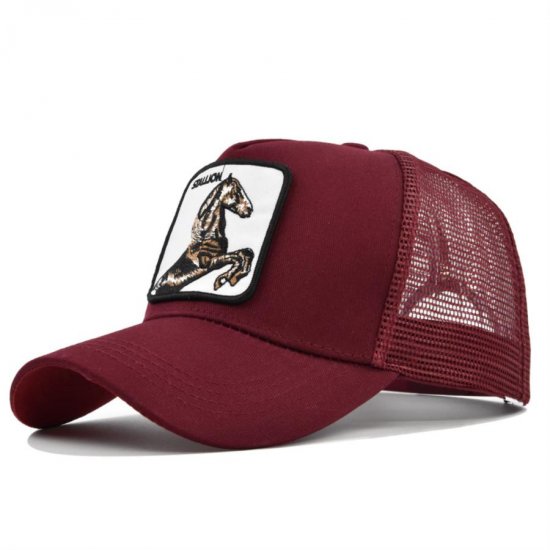 (image for) Mesh_Baseball_Cap_CM519-2_wine_red