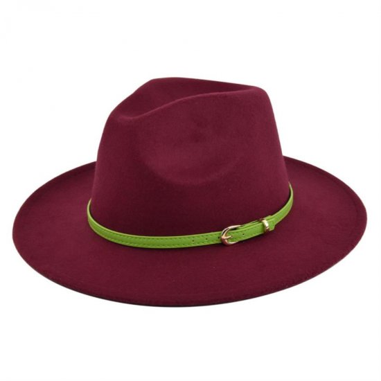 (image for) Fedora_Hat_BF143-2_wine_red