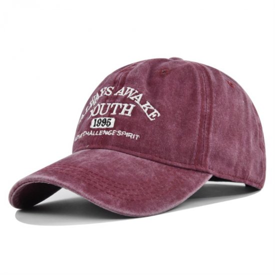 (image for) Washed_Baseball_Cap_CB437-2_wine_red