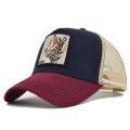 (image for) Washed_Baseball_Cap_CM614-4_wine_red&_navy_blue