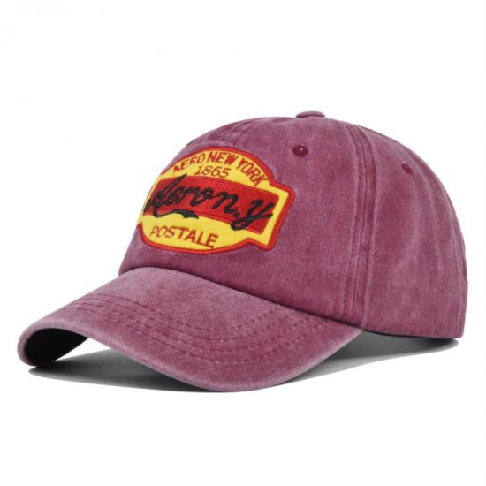 (image for) Washed_Baseball_Cap_CB396-2_wine_red