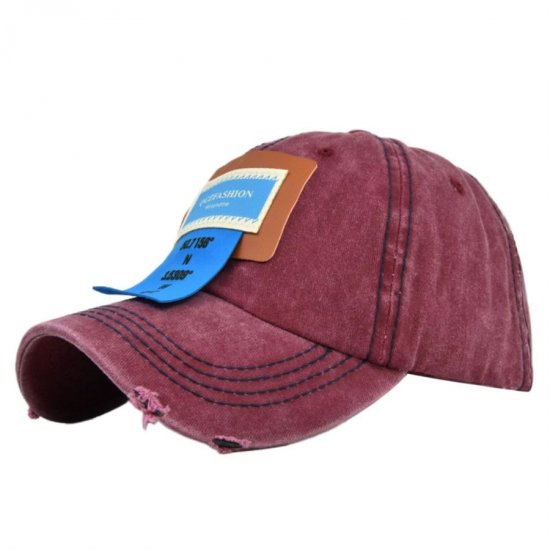 (image for) Washed_Baseball_Cap_CB287-2_wine_red