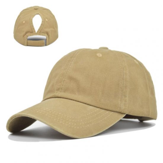 (image for) Ponytail_Cap_CC609-5_khaki