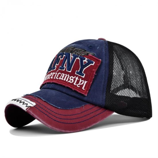 (image for) Washed_Baseball_Cap_CM591-2_wine_red&_navy_blue