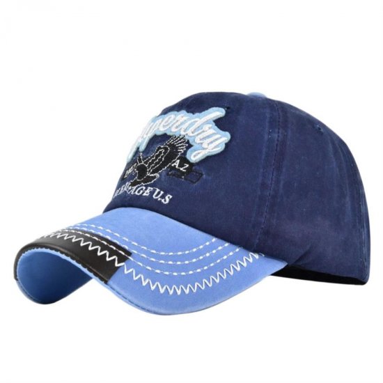 (image for) Washed_Baseball_Cap_CB316-5_light_blue_navy_blue_colour_matching