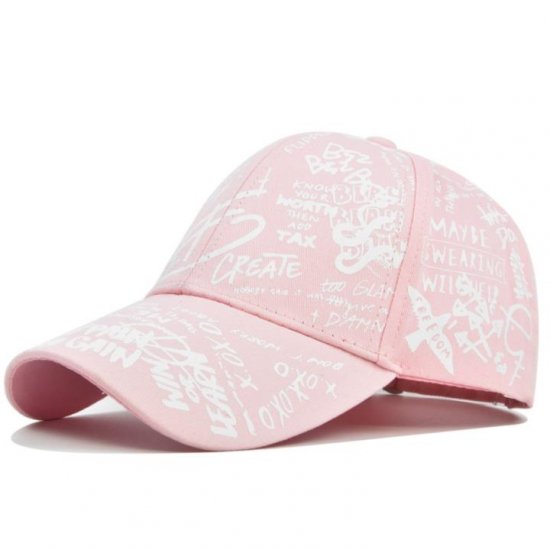 (image for) Printed_Baseball_Cap_CP823-6_pink