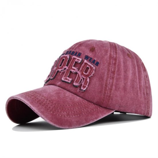 (image for) Washed_Baseball_Cap_CB310-2_wine_red_1