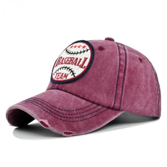 (image for) Washed_Baseball_Cap_CB336-2_wine_red
