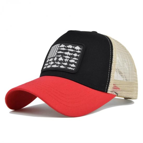 (image for) Mesh_Baseball_Cap_CM641-6_red&_black