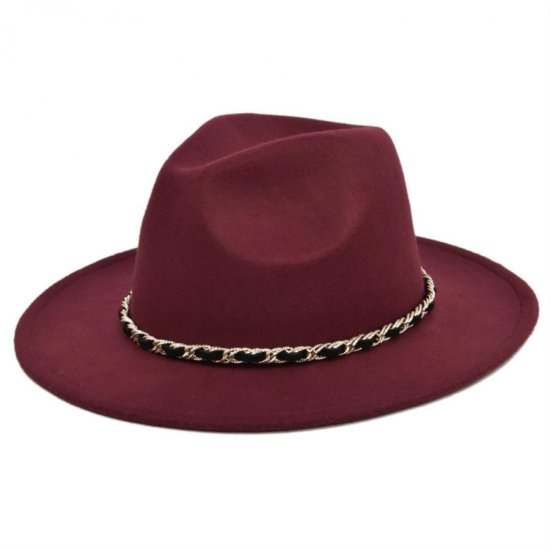 (image for) Fedora_Hat_BF114-2_wine_red