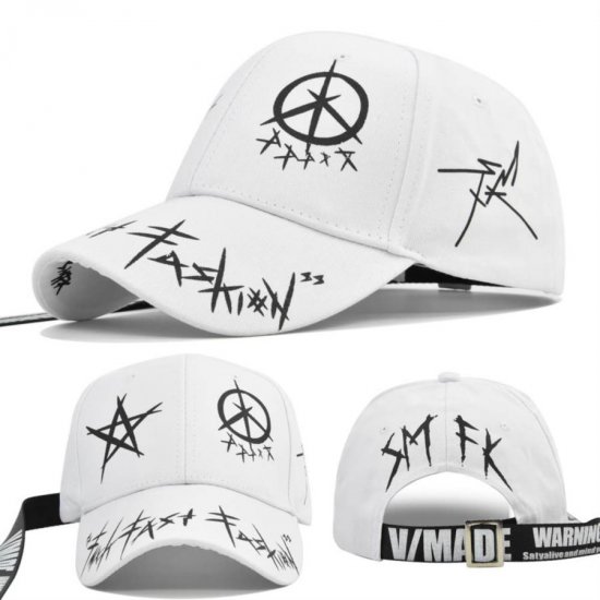 (image for) Printed_Baseball_Cap_CP829-4_white