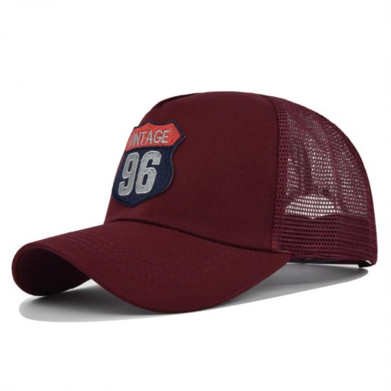 (image for) Mesh_Baseball_Cap_CM551-2_wine_red