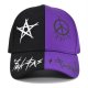 (image for) Printed_Baseball_Cap_CP826-4_black_purple_colour_matching