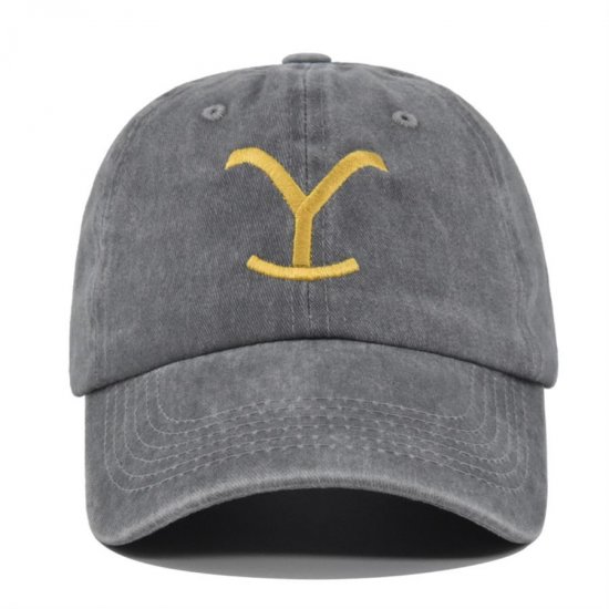 (image for) Washed_Baseball_Cap_CB357-6_gray-_yellow