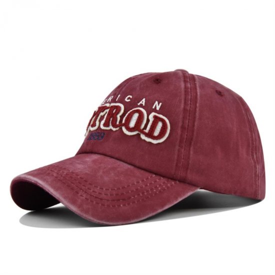 (image for) Washed_Baseball_Cap_CB308-2_wine_red