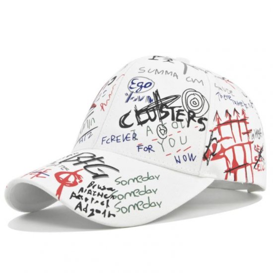 (image for) Printed_Baseball_Cap_CP819-2_white