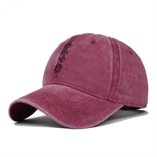 (image for) Printed_Baseball_Cap_CP910B-2_wine_red