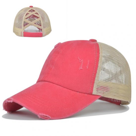 (image for) Mesh_Baseball_Cap_CC606-10_watermelon_red