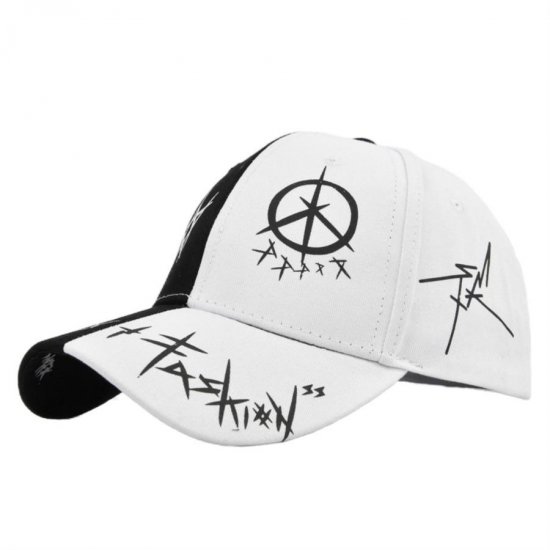 (image for) Printed_Baseball_Cap_CP826-2_black_white_colour_matching