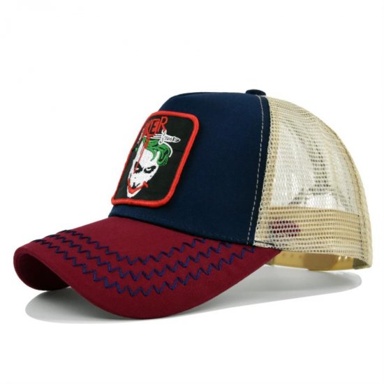(image for) Mesh_Baseball_Cap_CM576-2_wine_red_navy_blue_colour_matching
