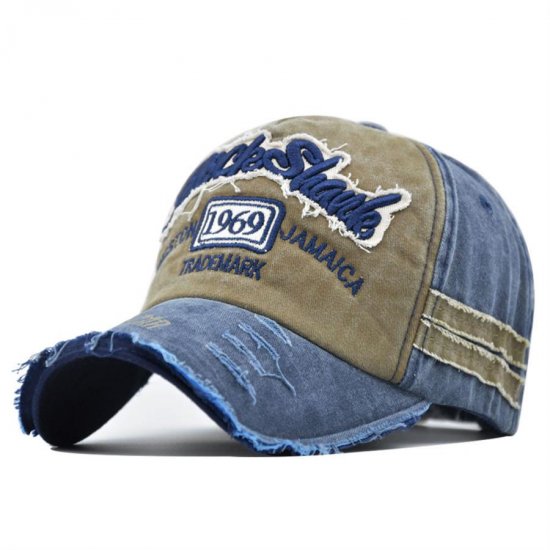 (image for) Washed_Baseball_Cap__khaki&_blue