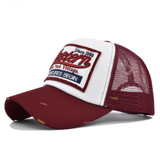 (image for) Mesh_Baseball_Cap_CM536-2_wine_red