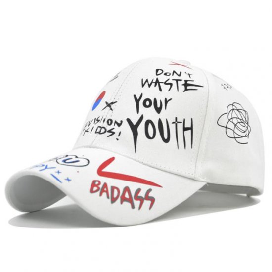 (image for) Printed_Baseball_Cap_CP817-2_white