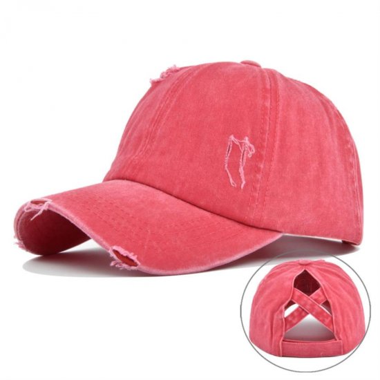 (image for) Washed_Baseball_Cap_CC625-10R_watermelon_red