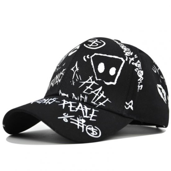 (image for) Printed_Baseball_Cap_CP815-1_black