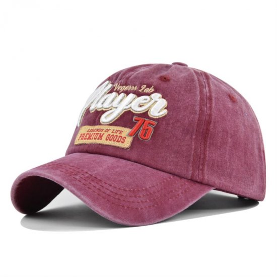 (image for) Washed_Baseball_Cap_CB435-2_wine_red