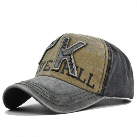 (image for) Washed_Baseball_Cap_CB258-2_green&_khaki