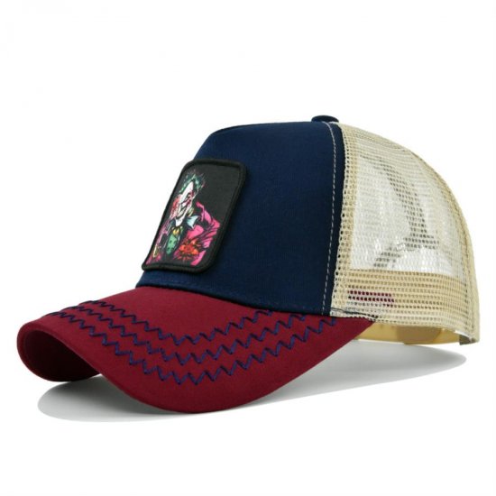 (image for) Mesh_Baseball_Cap_CM578-3_wine_red_navy_blue_colour_matching