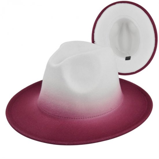 (image for) Fedora_Hat18_18_white&_wine_red