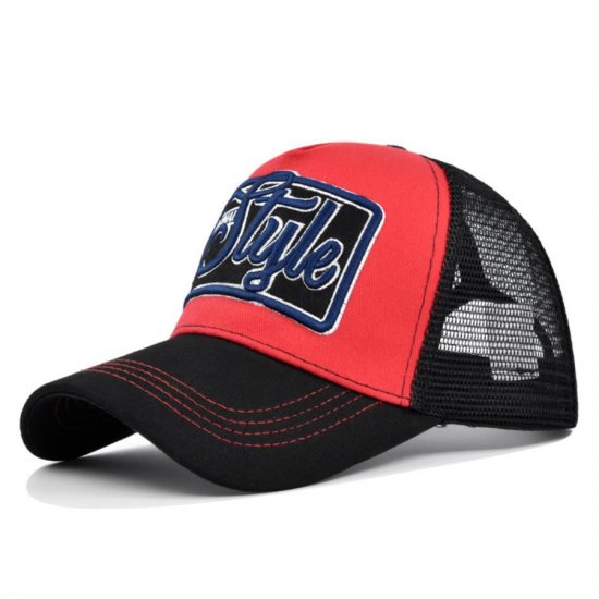 (image for) Washed_Baseball_Cap_CM589-5_red&_black